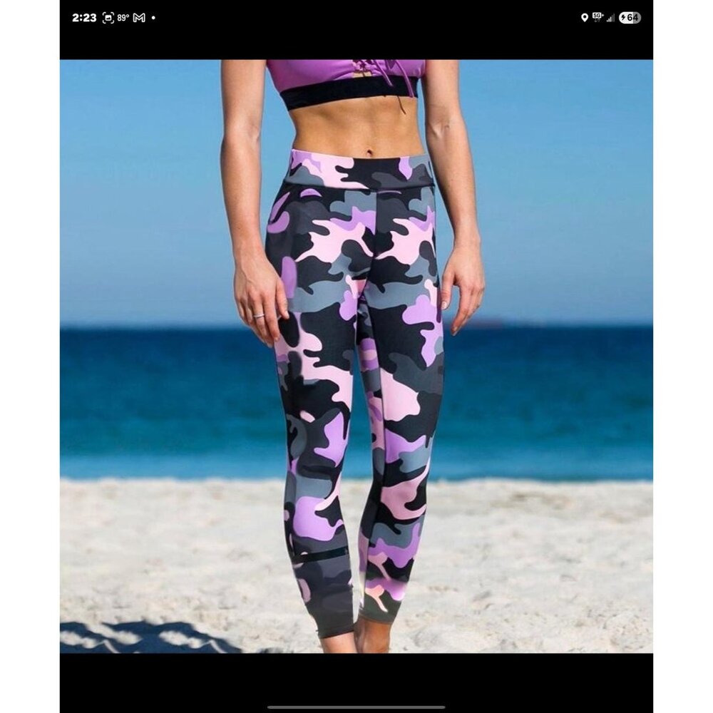 SilhLuxe Activewear Camo Leggings Women's Size Large